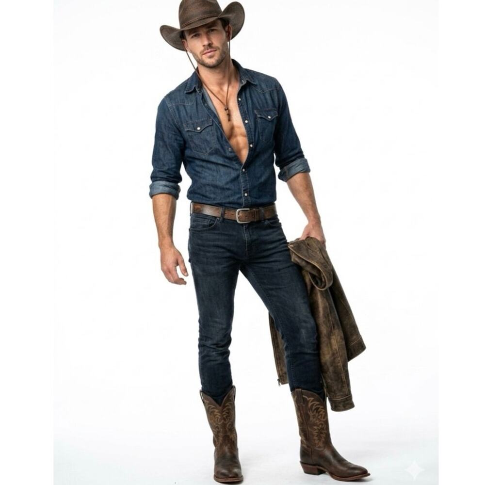 TONY LAMA Men's 9 EE Stegall Western Cowboy Boots Style 7902